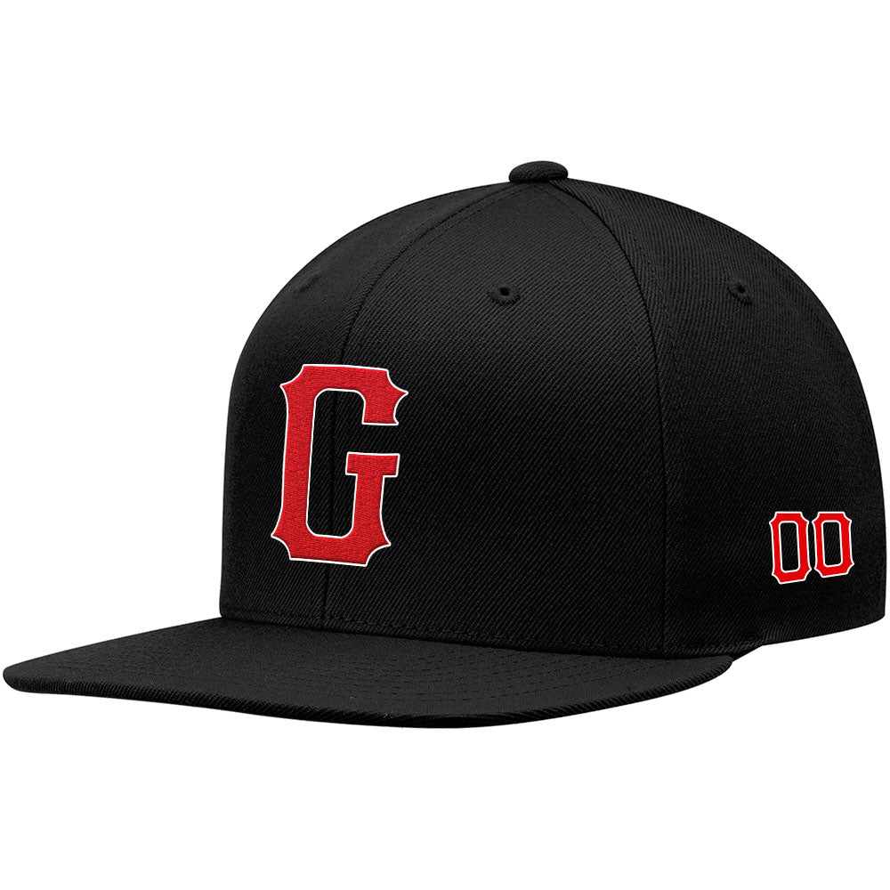 custom authentic hat black-red-white