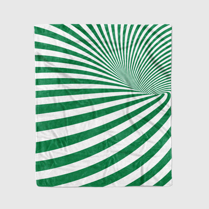 custom ultra-soft micro fleece blanket green-white