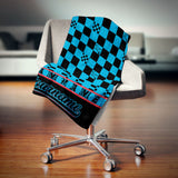 custom ultra-soft micro fleece blanket black-light blue