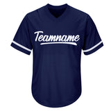 custom baseball jersey shirt navy-white