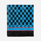 custom ultra-soft micro fleece blanket black-light blue