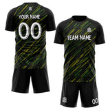 custom soccer set jersey kids adults personalized soccer green