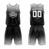custom honeycomb gradient basketball suit for adults and kids  personalized jersey black
