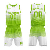 custom basketball suit for adults and kids  personalized jersey white-green