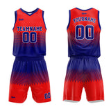 custom basketball suit for adults and kids  personalized jersey red-blue