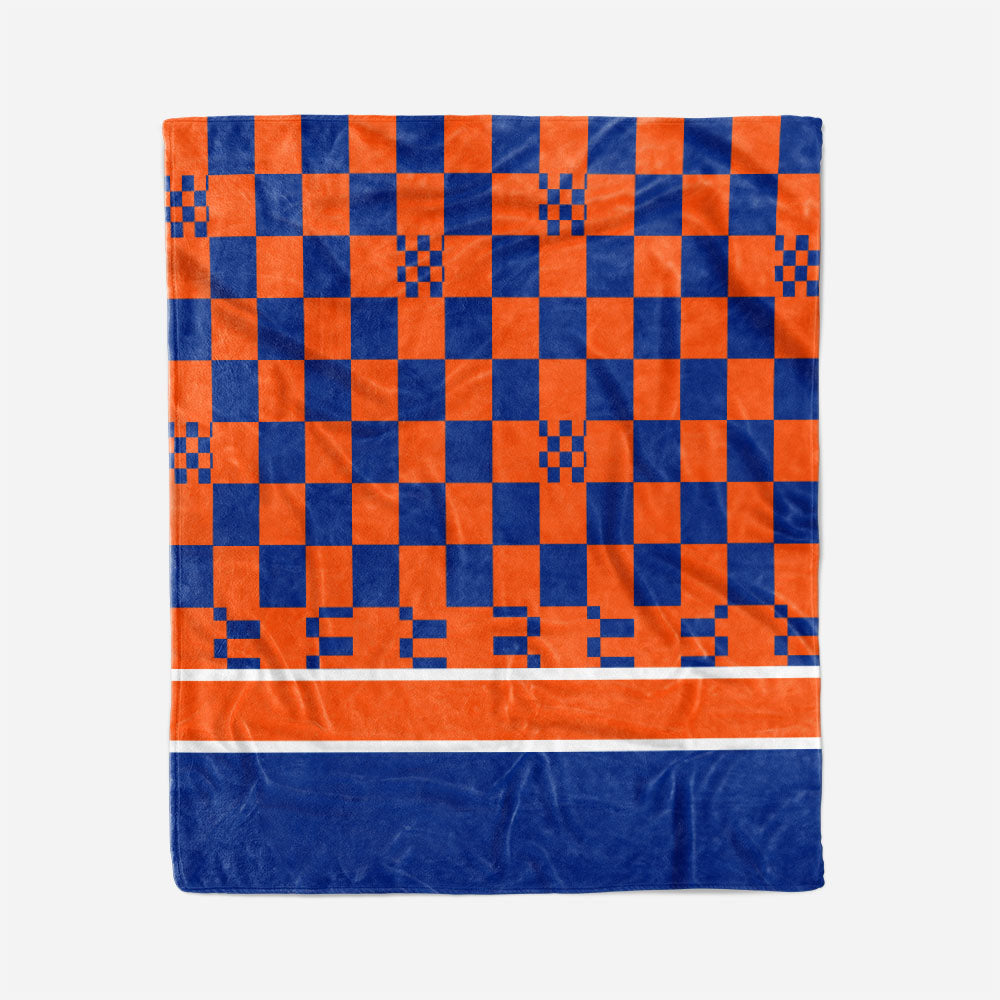 custom ultra-soft micro fleece blanket royal-orange