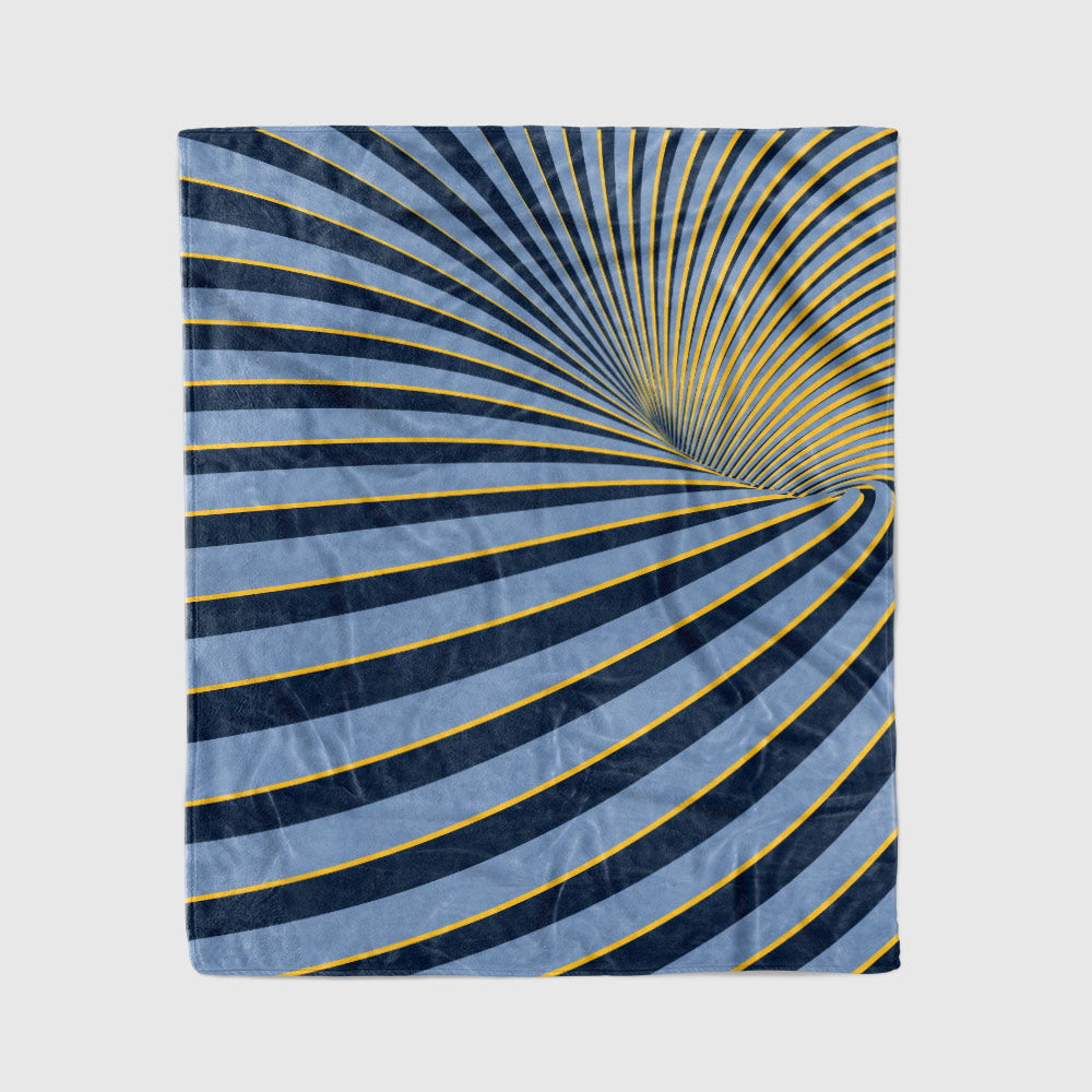 custom ultra-soft micro fleece blanket navy-light blue