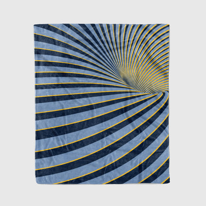 custom ultra-soft micro fleece blanket navy-light blue