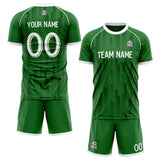 custom soccer set jersey kids adults personalized soccer green