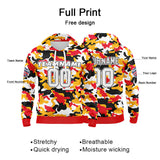 Custom Sweatshirt Hoodie For Men Women Girl Boy Print Your Logo Name Number Red&Yellow