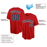 custom authentic baseball jersey red-navy-white