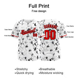 Custom Full Print Design Baseball Jersey white