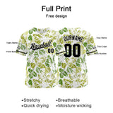 Custom Full Print Design Baseball Jersey chartreuse