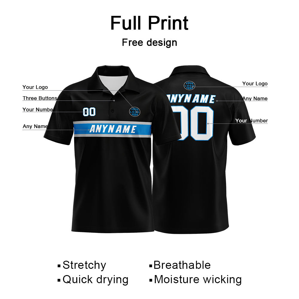 Custom Football Polo Shirts  for Men, Women, and Kids Add Your Unique Logo&Text&Number Carolina