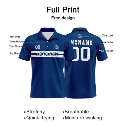Custom Football Polo Shirts  for Men, Women, and Kids Add Your Unique Logo&Text&Number Indianapolis