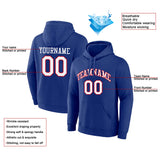 custom authentic pullover sweatshirt hoodie royal-white-red