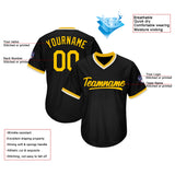 custom baseball jersey black-yellow