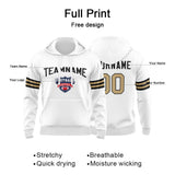 Custom Sweatshirt Hoodie For Men Women Girl Boy Print Your Logo Name Number White&Black&Gold