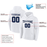 custom authentic pullover sweatshirt hoodie white-navy-gray