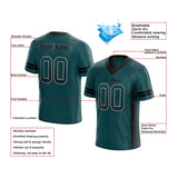 custom authentic drift fashion football jersey midnight green-black mesh