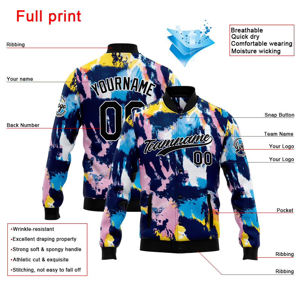 Personalized Custom Men's Jacket Customize Your Team Name, Logo, and Number