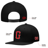 custom authentic hat black-red-white