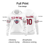 Custom Sweatshirt Hoodie For Men Women Girl Boy Print Your Logo Name Number White&Burgundy&Gray