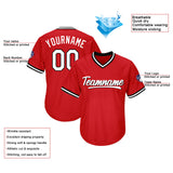 custom baseball jersey red-white-black