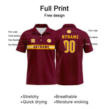 Custom Football Polo Shirts  for Men, Women, and Kids Add Your Unique Logo&Text&Number Washington