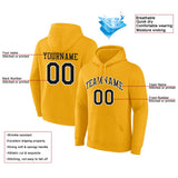 custom authentic pullover sweatshirt hoodie yellow-black-white