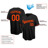 customized authentic baseball jersey black orange mesh