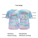 Custom Full Print Design Baseball Jersey Light purple-light blue