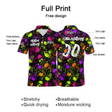 Custom Football Polo Shirts  Add Your Unique Logo/Name/Number Purple&Green