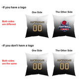 Custom Football Throw Pillow for Men Women Boy Gift Printed Your Personalized Name Number Gold&Black&White