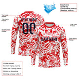 Custom Basketball Soccer Football Shooting Long T-Shirt for Adults and Kids Red