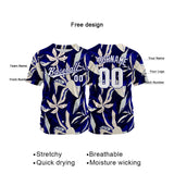 Custom Full Print Design Baseball Jersey navy-cream