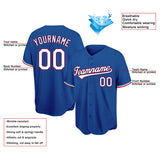 customized authentic baseball jersey light blue-white-red mesh