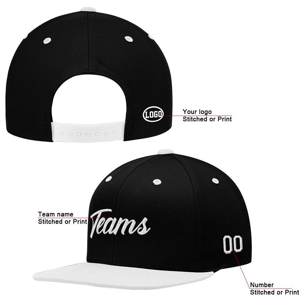 custom authentic hat black-white