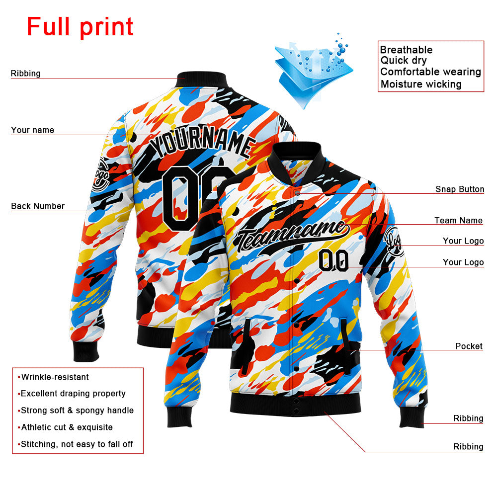 Personalized Custom Men's Jacket Customize Your Team Name, Logo, and N ...