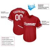 custom baseball jersey red-white