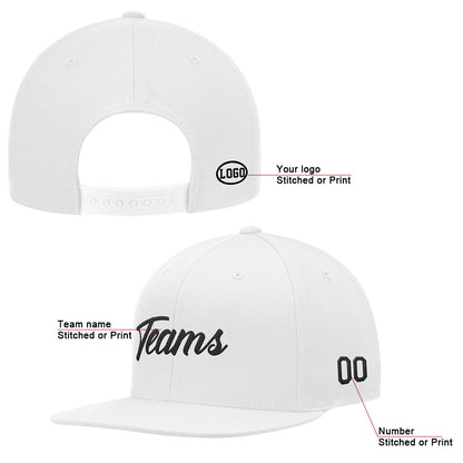 custom authentic hat white-black