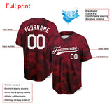 custom full print design authentic flocculent tie-dyed baseball jersey