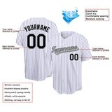 custom authentic baseball jersey purple pinstripe-black-gray mesh