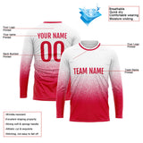 Custom Basketball Soccer Football Shooting Long T-Shirt for Adults and Kids White-Red