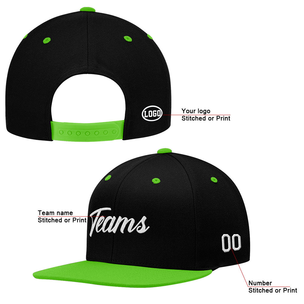 custom authentic hat black-green