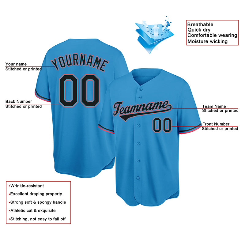 Cheap Custom Powder Blue Powder Blue-Pink Authentic Baseball Jersey Free  Shipping – CustomJerseysPro