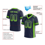 custom authentic drift fashion football jersey navy-neon green mesh