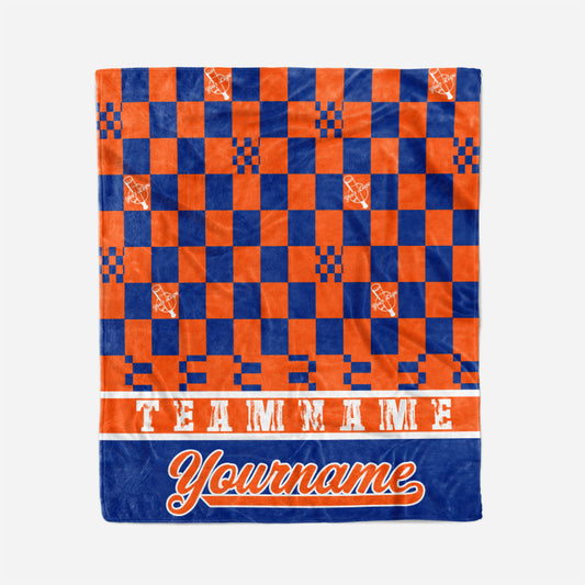 custom ultra-soft micro fleece blanket royal-orange