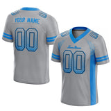 team custom authentic drift fashion football jersey gray-blue mesh