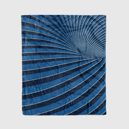 custom ultra-soft micro fleece blanket navy-blue
